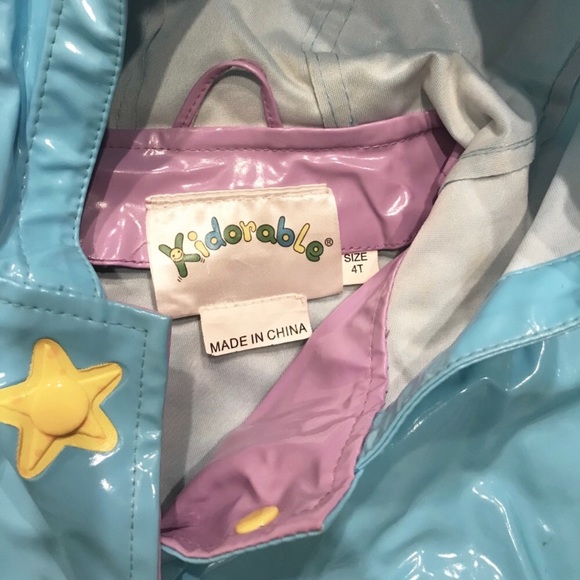 Kidorable Mermaid Tail Raincoat Toddler Girl 4T - Picture 4 of 7